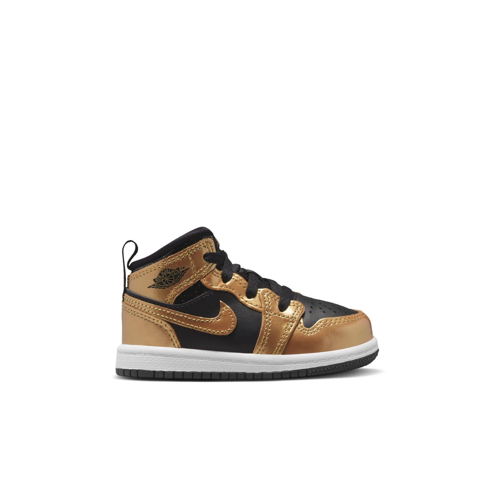 Jordan 1 Mid SE Metallic Gold Black td